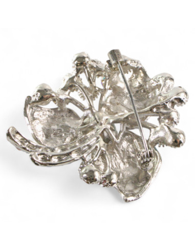 BROSZKA BROSZA OKAZAŁY SREBRNY  KWIAT  Z...