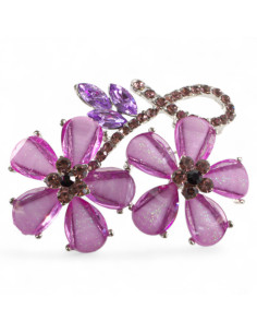BROSZKA BROSZA OKAZAŁA FIOLETOWA  WIĄZANKA KWIATÓW LOLITA... 2