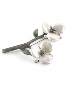 BROSZKA BROSZA PERŁOWA GAŁĄZKA BAWEŁNY PERŁOWA LOLITA...