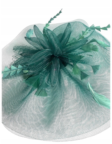 STROIK na GŁOWĘ Z OZDOBĄ TOCZEK FASCYNATOR Z PIÓRAMI Lolita AKCESORIA