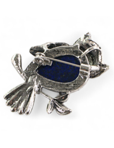 BROSZKA BROSZA GRANATOWA SOWA KAMIEŃ LOLITA...