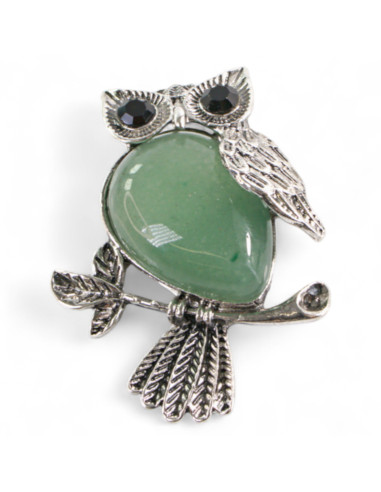 BROSZKA BROSZA ZIELONA  SOWA KAMIEŃ LOLITA...