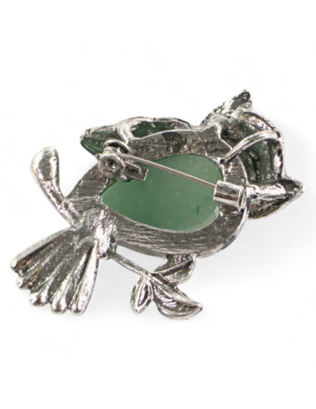 BROSZKA BROSZA ZIELONA  SOWA KAMIEŃ LOLITA AKCESORIA