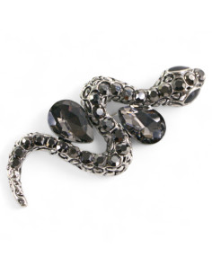 BROSZKA BROSZA GRAFITOWY  WĄZ Z CYRKONIAMI   LOLITA...