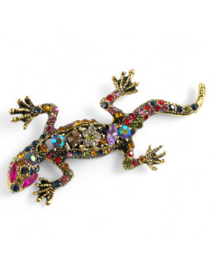 BROSZKA BROSZA KOLOROWA JASZCZURKA Z CYRKONIAMI   LOLITA... 2