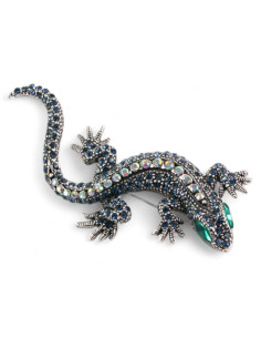 BROSZKA BROSZA KOLOROWA JASZCZURKA Z CYRKONIAMI   LOLITA...
