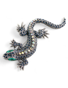 BROSZKA BROSZA KOLOROWA JASZCZURKA Z CYRKONIAMI   LOLITA... 2