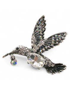 BROSZKA BROSZA PTAK SREBRNY PTASZEK KOLIBER  LOLITA...