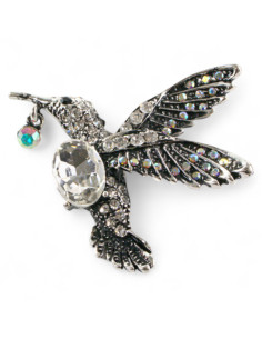 BROSZKA BROSZA PTAK SREBRNY PTASZEK KOLIBER  LOLITA... 2