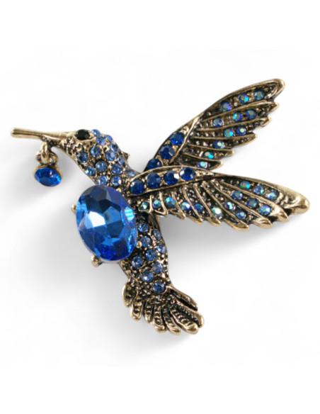 BROSZKA BROSZA PTAK CHABROWY PTASZEK KOLIBER  LOLITA AKCESORIA