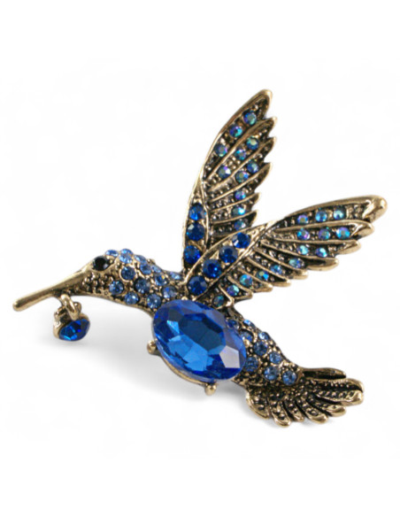 BROSZKA BROSZA PTAK CHABROWY PTASZEK KOLIBER  LOLITA AKCESORIA