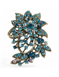 BROSZKA BROSZA DUŻY KWIAT STARE ZŁOTO VINTAGE LOLITA...