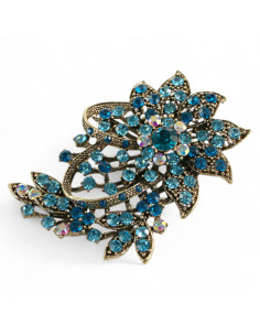 BROSZKA BROSZA DUŻY KWIAT STARE ZŁOTO VINTAGE LOLITA... 2