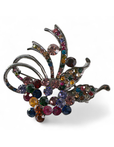 BROSZKA BROSZA BUKIET KWIATÓW Z KOLOROWYMI...