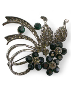 BROSZKA BROSZA BUKIET KWIATÓW Z ZIELONYMI  KWIATKAMI...