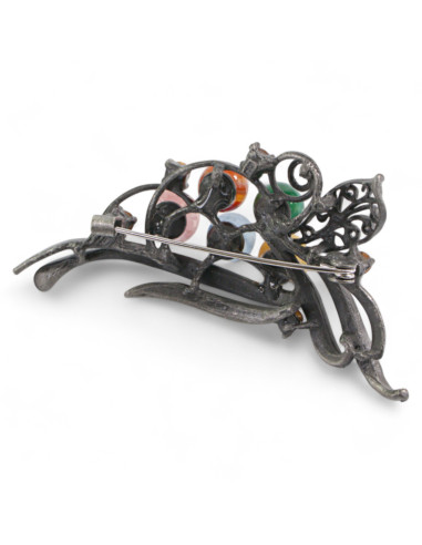 BROSZKA BROSZA GALERYJNA WIĄZANKA Z KOLOROWYMI...