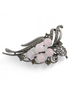 BROSZKA BROSZA GALERYJNA WIĄZANKA Z RÓŻOWYMI KORALIKAMI... 2