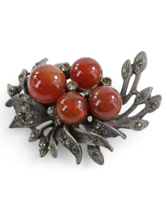 BROSZKA BROSZA GALERYJNA WIĄZANKA Z BRĄZOWYMI KORALIKAMI... 2