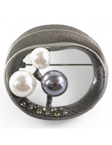 BROSZKA BROSZA  GALERYJNA  WIECNIEC Z PERŁAMI...