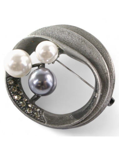 BROSZKA BROSZA  GALERYJNA  WIECNIEC Z PERŁAMI...