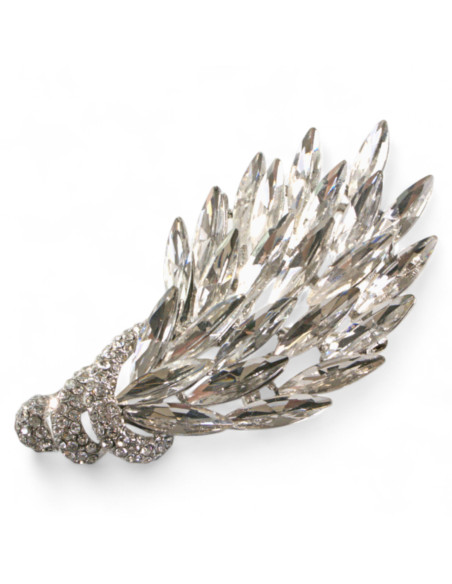 BROSZKA BROSZA  SREBRNY DUŻY  RÓG OBFITOŚCI CRYSTAL  LOLITA AKCESORIA