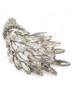 BROSZKA BROSZA  SREBRNY DUŻY  RÓG OBFITOŚCI CRYSTAL... 2