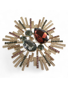 BROSZKA BROSZA  ROZETA  Z KAMIENIEM  LOLITA AKCESORIA