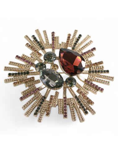 BROSZKA BROSZA  ROZETA  Z KAMIENIEM  LOLITA...