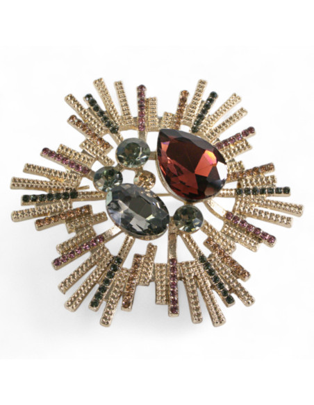 BROSZKA BROSZA  ROZETA  Z KAMIENIEM  LOLITA AKCESORIA