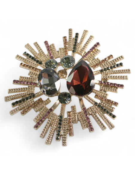 BROSZKA BROSZA  ROZETA  Z KAMIENIEM  LOLITA AKCESORIA