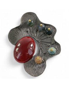 BROSZKA BROSZA  GALERYJNA ROZETA  Z KAMIENIEM  LOLITA...