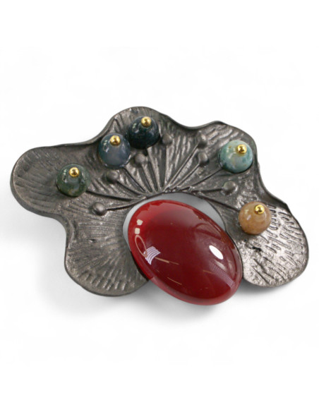 BROSZKA BROSZA  GALERYJNA ROZETA  Z KAMIENIEM  LOLITA AKCESORIA