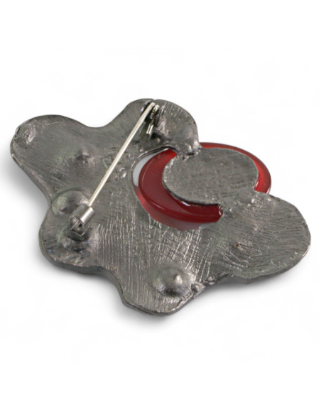 BROSZKA BROSZA  GALERYJNA ROZETA  Z KAMIENIEM  LOLITA AKCESORIA