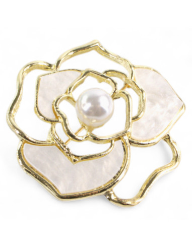 BROSZKA BROSZA  PERŁOWA RÓŻA  LOLITA AKCESORIA