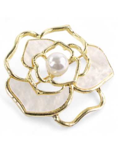 BROSZKA BROSZA  PERŁOWA RÓŻA  LOLITA AKCESORIA