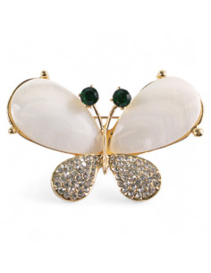 BROSZKA BROSZA  PERŁOWY MOTYL   LOLITA AKCESORIA