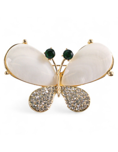 BROSZKA BROSZA  PERŁOWY MOTYL   LOLITA AKCESORIA