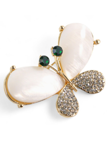 BROSZKA BROSZA  PERŁOWY MOTYL   LOLITA AKCESORIA