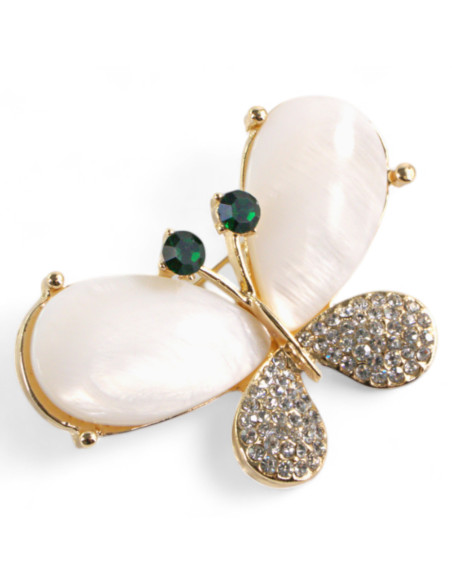 BROSZKA BROSZA  PERŁOWY MOTYL   LOLITA AKCESORIA