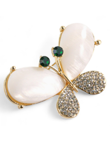 BROSZKA BROSZA  PERŁOWY MOTYL   LOLITA AKCESORIA