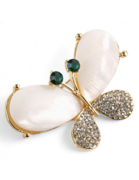 BROSZKA BROSZA  PERŁOWY MOTYL   LOLITA AKCESORIA