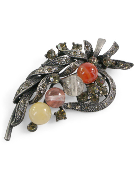 BROSZKA BROSZA BUKIET Z KOLOROWYMI KORALAMI LOLITA AKCESORIA