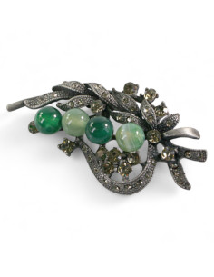 BROSZKA BROSZA BUKIET Z ZIELONYMI KORALAMI LOLITA AKCESORIA 2