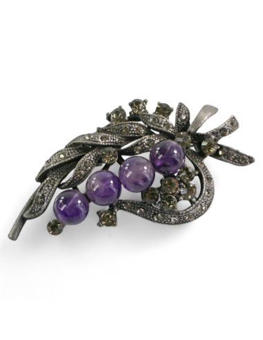 BROSZKA BROSZA BUKIET Z KOLOROWYMI KORALAMI...