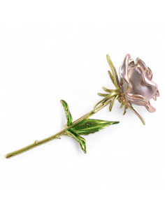 BROSZKA BROSZA ELEGANCKA EMALIOWANA RÓŻA  LOLITA AKCESORIA