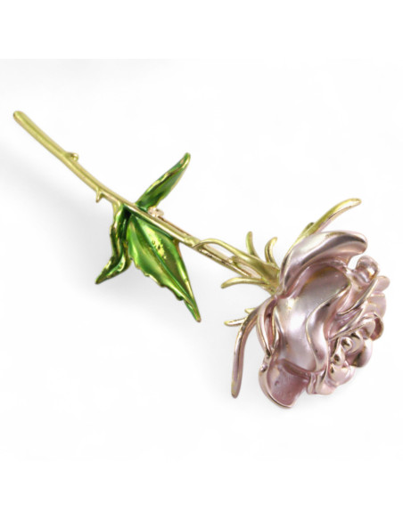 BROSZKA BROSZA ELEGANCKA EMALIOWANA RÓŻA  LOLITA AKCESORIA