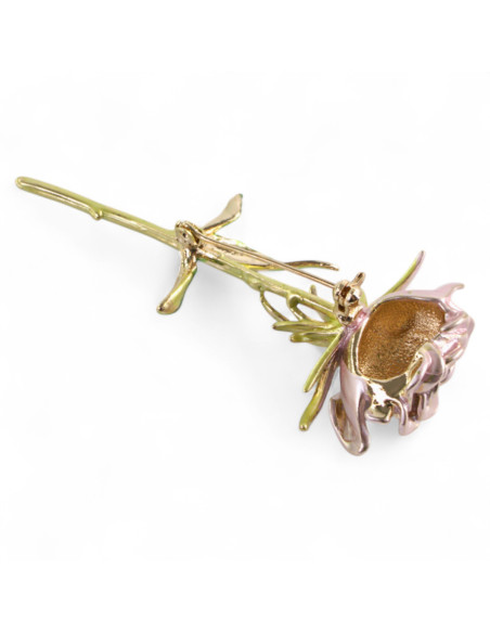 BROSZKA BROSZA ELEGANCKA EMALIOWANA RÓŻA  LOLITA AKCESORIA