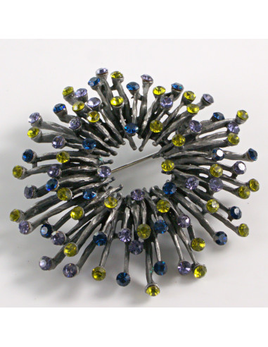 BROSZKA BROSZA KOLCZASTY WIEŃIEC Z CYRKONIAMI...