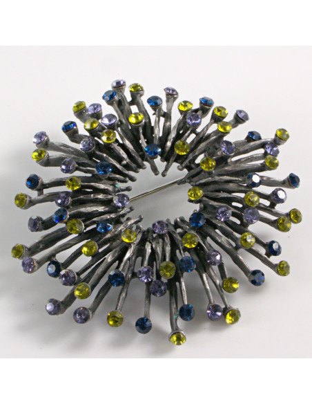 BROSZKA BROSZA KOLCZASTY WIEŃIEC Z CYRKONIAMI  LOLITA AKCESORIA