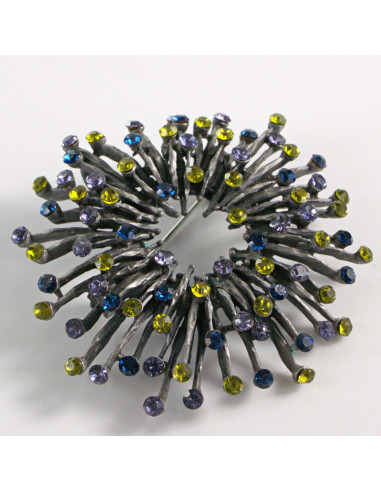 BROSZKA BROSZA KOLCZASTY WIEŃIEC Z CYRKONIAMI...